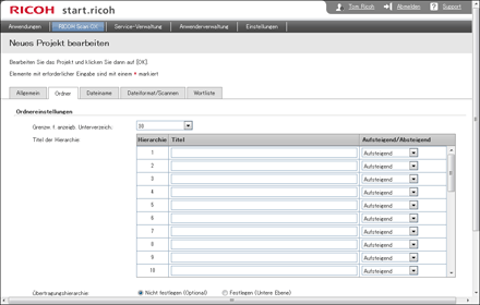 Webbrowser-Bildschirmdarstellung