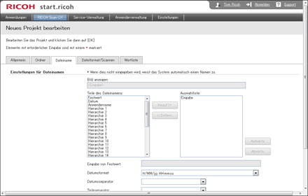 Webbrowser-Bildschirmdarstellung