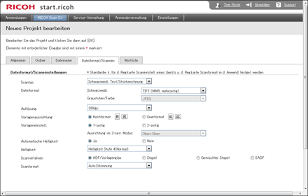 Webbrowser-Bildschirmdarstellung