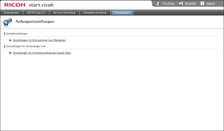Webbrowser-Bildschirmdarstellung