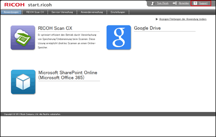Webbrowser-Bildschirmdarstellung