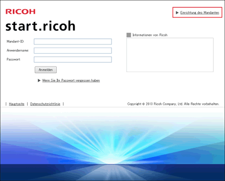 Webbrowser-Bildschirmdarstellung