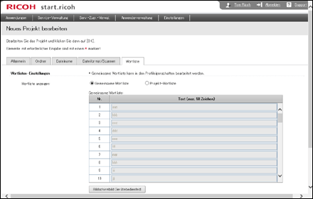 Webbrowser-Bildschirmdarstellung