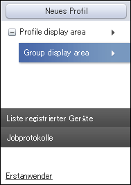 Webbrowser-Bildschirmdarstellung