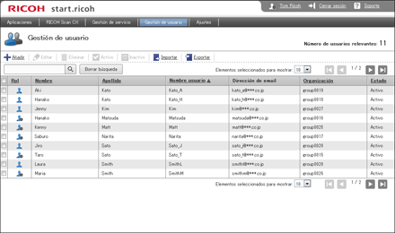 Ilustración de la pantalla del navegador Web
