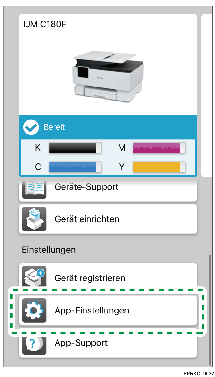 Abbildung Anwendungsbildschirm