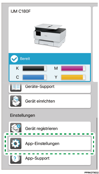 Abbildung Anwendungsbildschirm