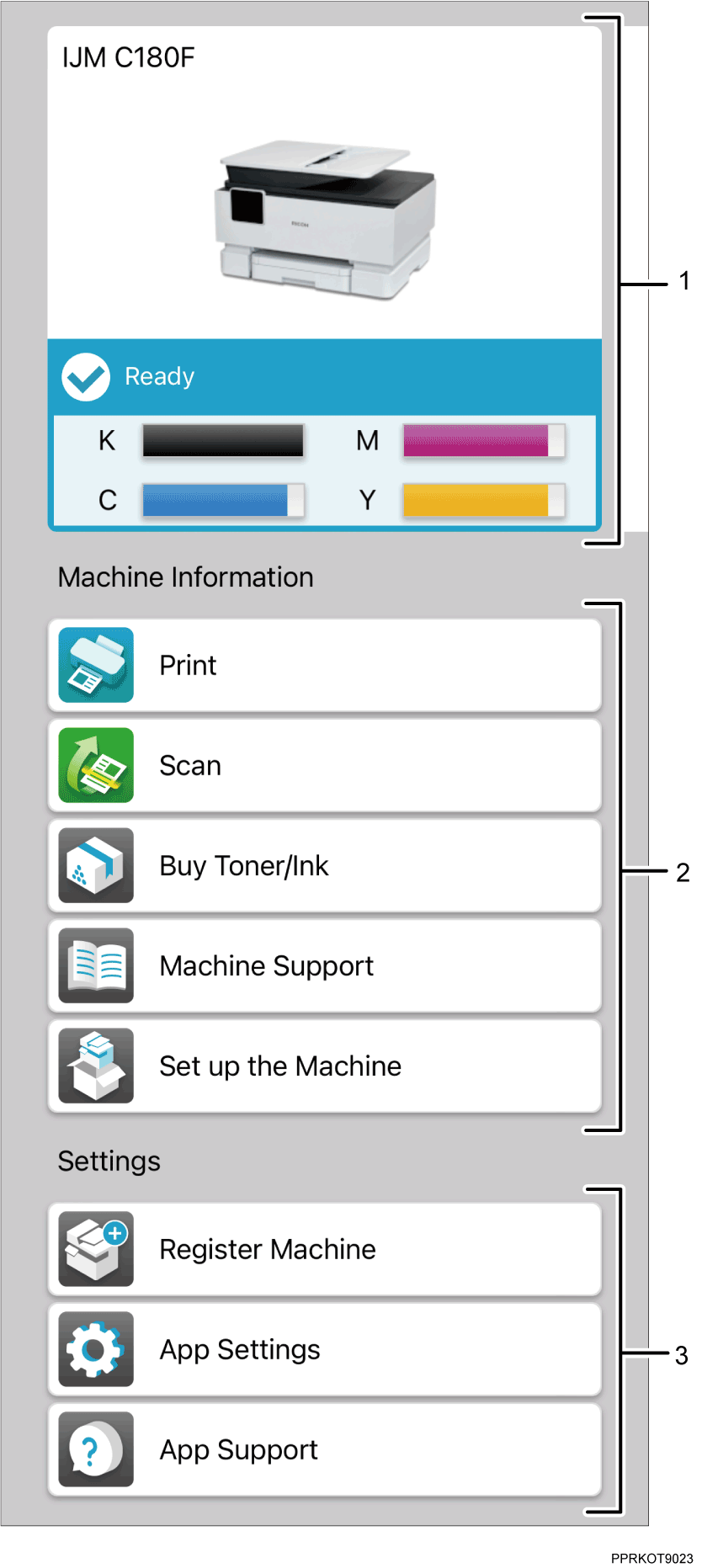 Application screen illustration