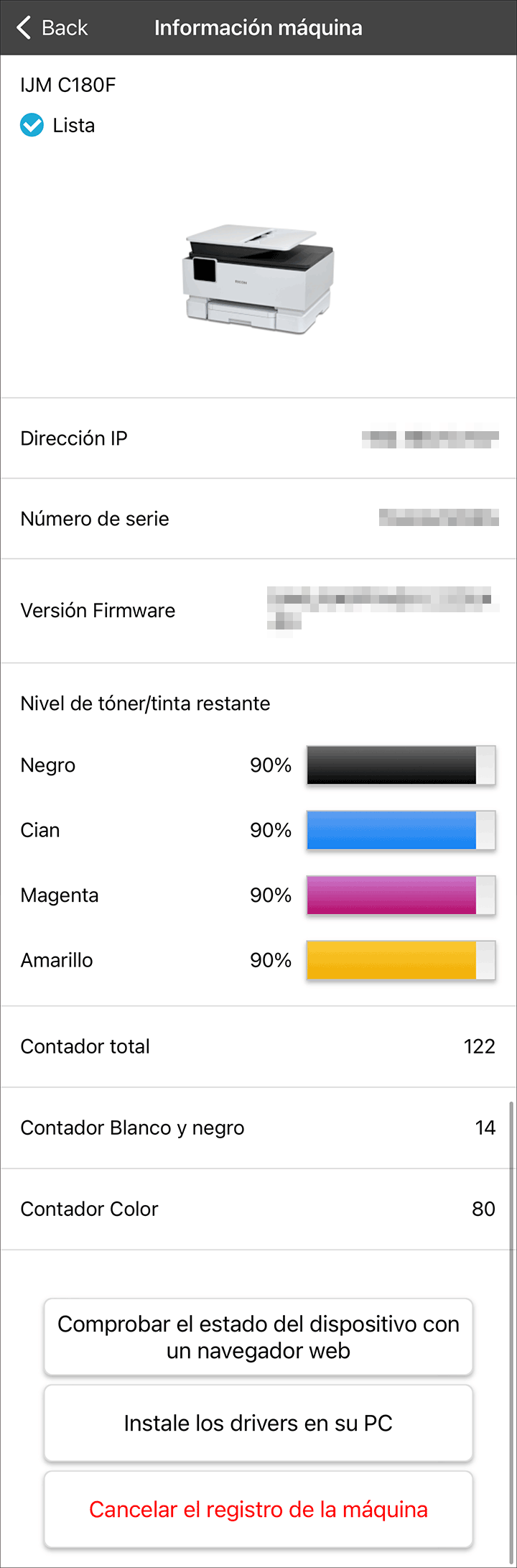 Ilustración de la pantalla de la aplicación