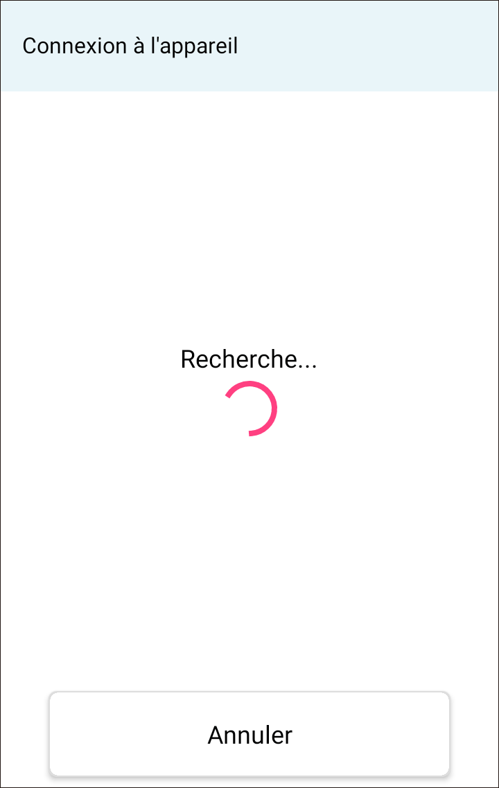 Illustration de l'écran d'application