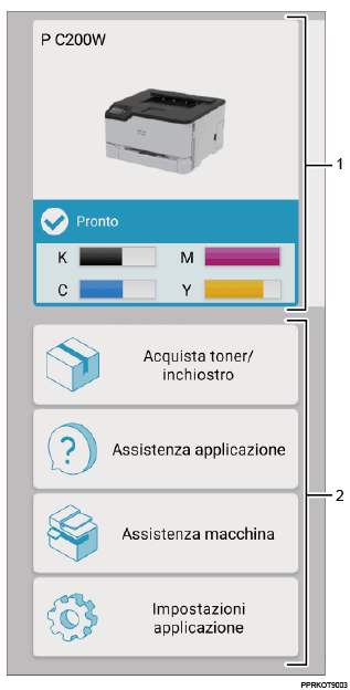 Immagine schermata applicazione